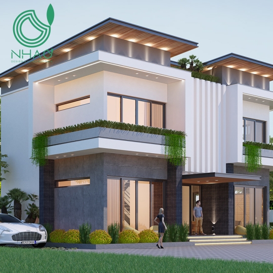 Biệt Thự Song Lập Mái xéo Hiện Đại - Bình Dương