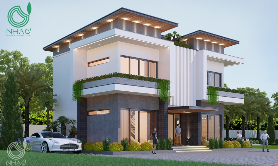 Biệt Thự Song Lập Mái xéo Hiện Đại - Bình Dương
