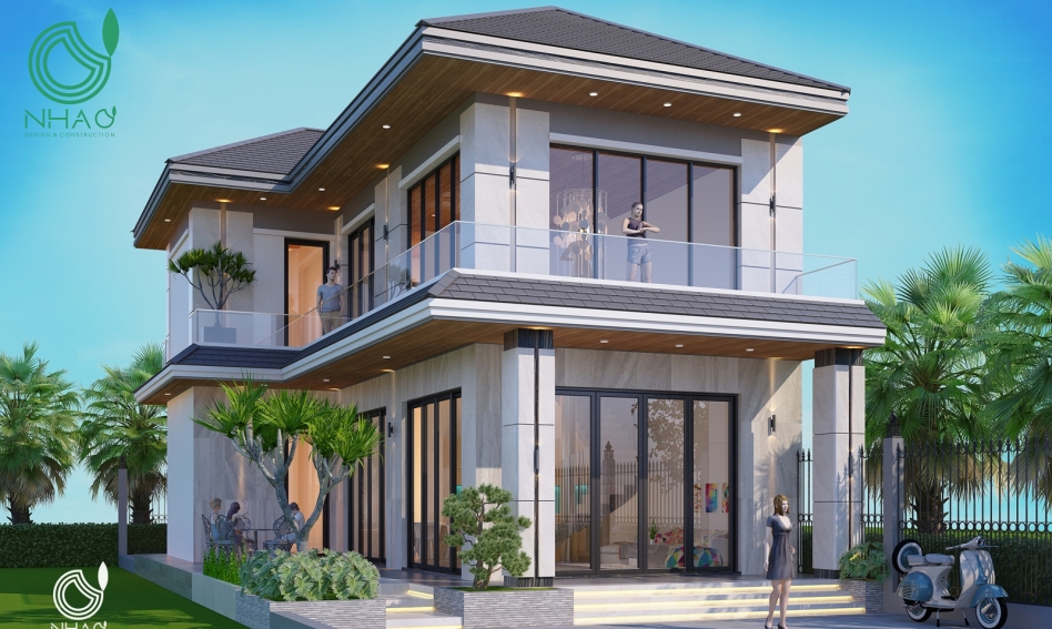 BIỆT THỰ MÁI NHẬT HIỆN ĐẠI 